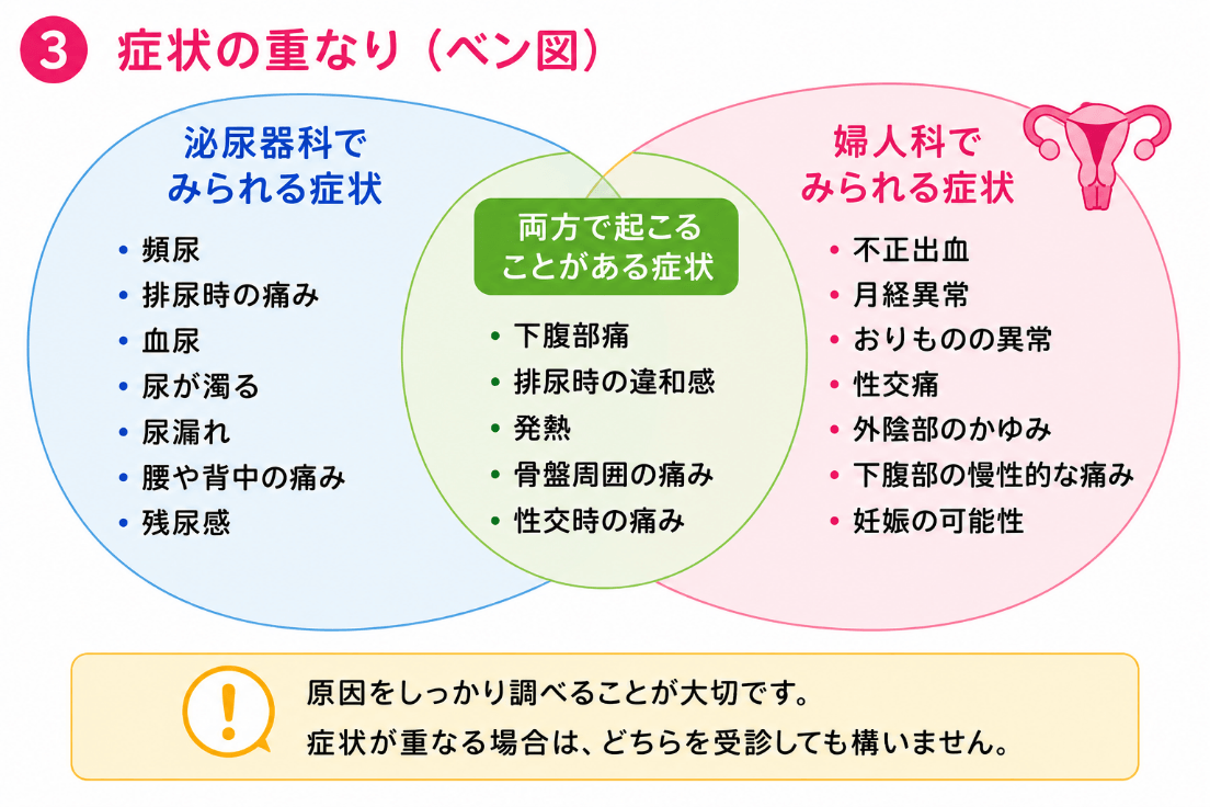 症状の重なり(ベン図)